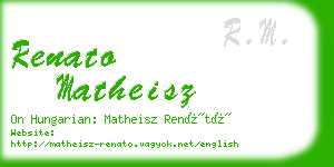 renato matheisz business card